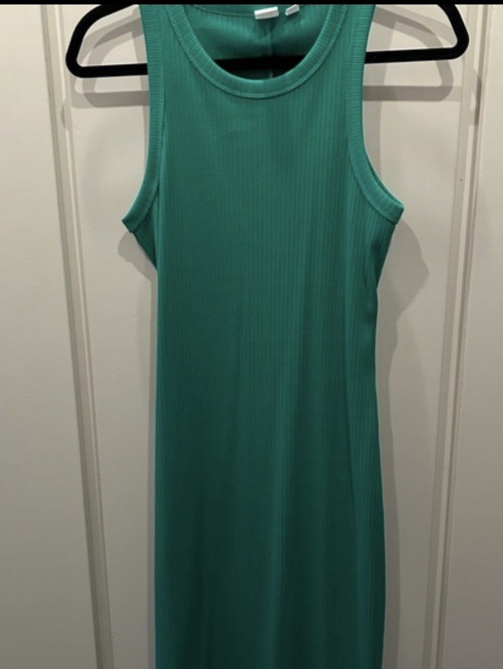 GAP Green Ribbed Midi Tank Dress